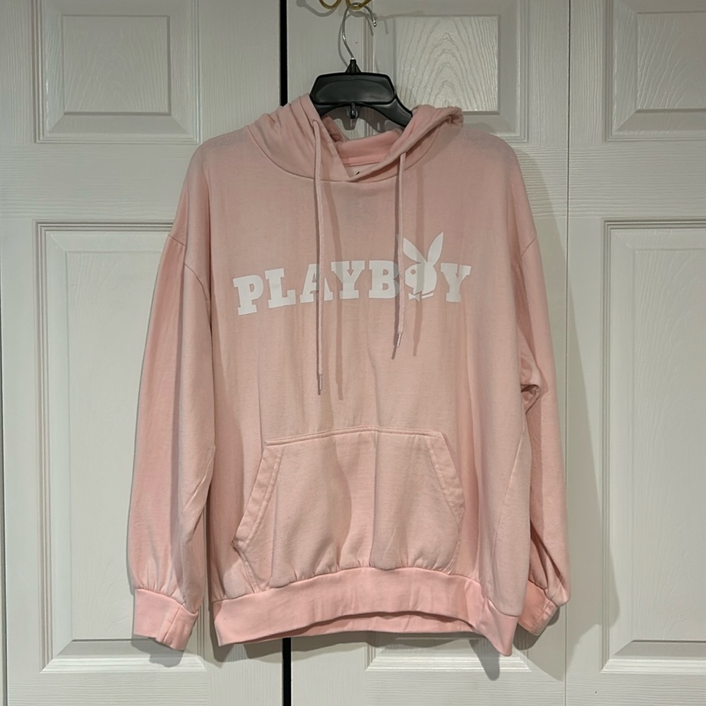 Pink Large Playboy Hoodie